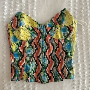Snake print corset